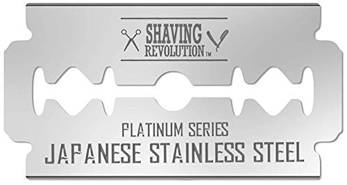 Book Cover Double Edge Razor Blades - Men´s Safety Razor Blades for Shaving - Platinum Japanese Stainless Steel Double Razor Shaving Blades for Men for a Smooth, Precise and Clean Shave - 50 Count