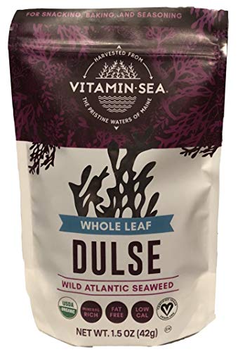 Book Cover VITAMINSEA Atlantic Dulse Whole Leaf - Dillisk Seaweed 42.5 G / 1.5 oz - USDA and Vegan Certified - Kosher - Perfect for Keto or Paleo Diets - Hand Harvested Maine Coast Raw Sea Vegetables (DWL1.5)