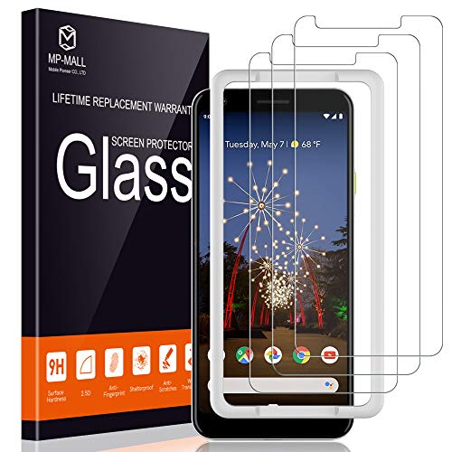 Book Cover MP-MALL [3-Pack] Screen Protector for Google Pixel 3a XL, [Easy Installation] [Case Friendly] Tempered Glass with Lifetime Replacement Warranty