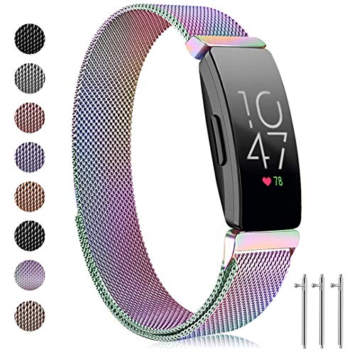 Ouwegaga Compatible for Fitbit Inspire HR Bands and Fitbit Inspire Straps for Women Men Colorful Small