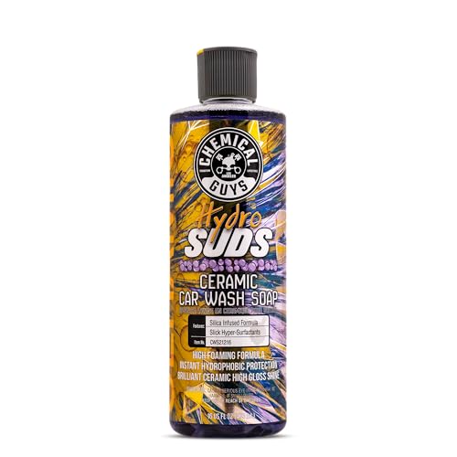 Chemical Guys CWS21216 HydroSuds Ceramic SiO2 Shine High Foaming Car Wash Soap (Works with Foam Cannons, Foam Guns or Bucket Washes) For Cars, Trucks, Motorcycles, RVs & More, 16 fl oz, Berry Scent