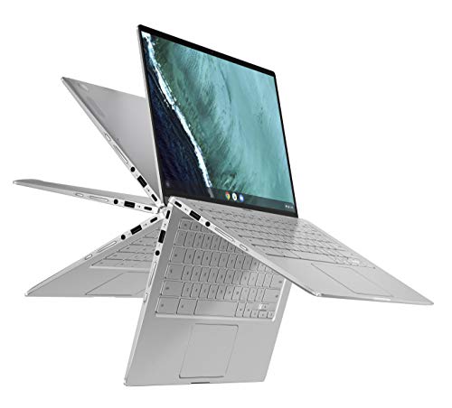 ASUS Chromebook Flip C434 2-In-1 Laptop, 14" Full HD Touchscreen 4-Way NanoEdge, Intel Core M3-8100Y Processor, 4GB RAM, 64GB eMMC Storage, All-Metal Body, Backlit KB, Chrome OS- C434TA-DSM4T, Silver