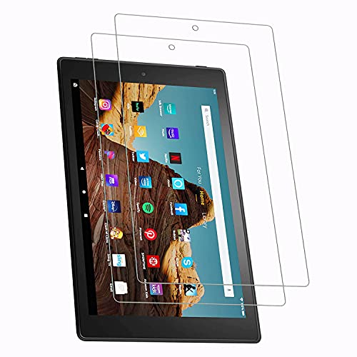 JCTek [2 Pack] All-New Fire HD 10 Screen Protector (9th /7th/5thGeneration- 2019/2017/2015 Release) 2.5D Curved Edge,Bubble-Free High Sensitivity Anti Fingerprint Scratch for HD 10 2019 Released