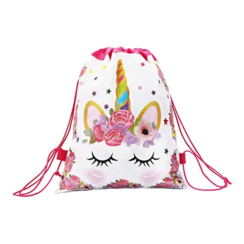 CXWILL Unicorn Party Favors Bags 14 Pcs Drawstring Gifts Bags for Kids Party Decoration