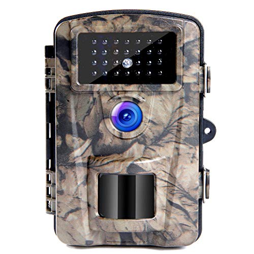 Trail Game Camera , 16MP 1080P Trail Cameras with Night Vision Motion Activated Waterproof IP66 2.4’’ LCD Hunting Scouting Cam for Wildlife Monitoring 120°Detecting Range 42pcs IR LEDs