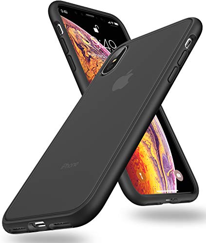 Humixx Shockproof Series iPhone X Case/iPhone Xs Case, [Military Grade Drop Tested] [Upgrading Material] Translucent Matte Case with Soft Edge, Heavy Duty Protective Case, 5.8 Inch Black