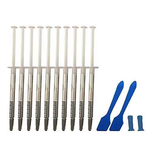 HY-710-10pcs Thermal Conductivity: >3.14W/m-k Thermal Paste, Carbon Based High Performance, Heatsink Paste, Thermal Compound CPU for All Coolers, Thermal Interface Material - 10 Grams