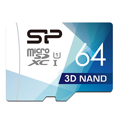 Book Cover Silicon Power 64GB 3D NAND High Speed MicroSD Card with Adapter