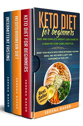 Book Cover Keto Diet for Beginners + Intermittent Fasting + Mediterranean Diet: 3 in 1- Essential and Definitive Weight Loss Guide for Women and Men, New Mini Healthy ... Ketogenic Lifestyle, Reverse Disease
