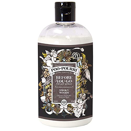 Book Cover Poo-Pourri Before-You-Go Toilet Spray 16-Ounce Refill Bottle (Smoky Woods)