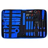 Book Cover Trim Removal Tool, AMDRFO 23Pcs Car Panel Door Audio Trim Removal Tool Kit, Auto Clip Pliers Fastener Remover Pry Tool Set with Storage Bag