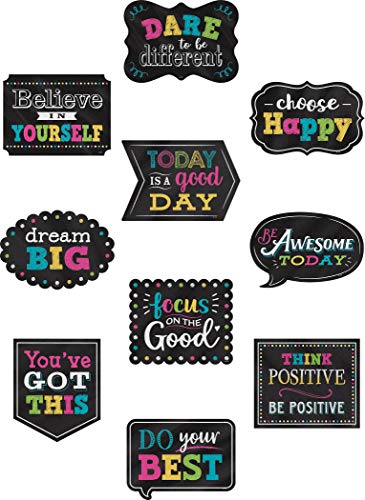 Book Cover Chalkboard Brights Positive Sayings Accents
