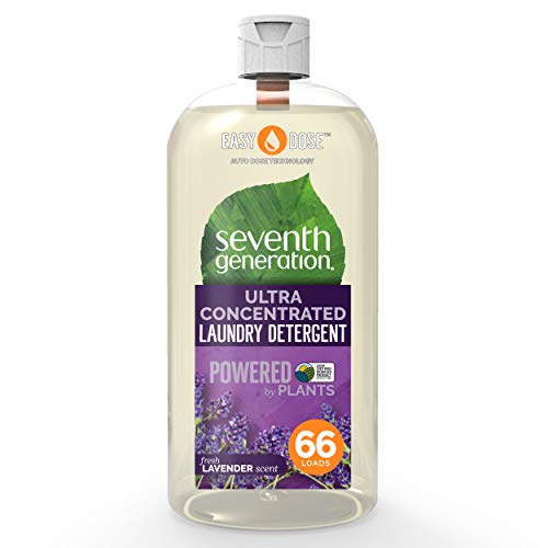 Book Cover Seventh Generation Laundry Detergent, Ultra Concentrated EasyDose, Fresh Lavender, 23 oz, 66 Loads (Packaging May Vary)
