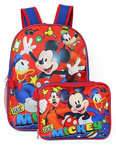 Book Cover Disney Mickey Mouse Backpack Lunch Set