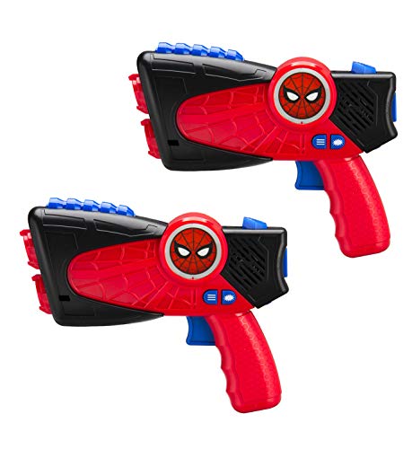 Book Cover eKids Marvel Spiderman Far from Home Laser-Tag Infared Blasters, Lights Up & Vibrates