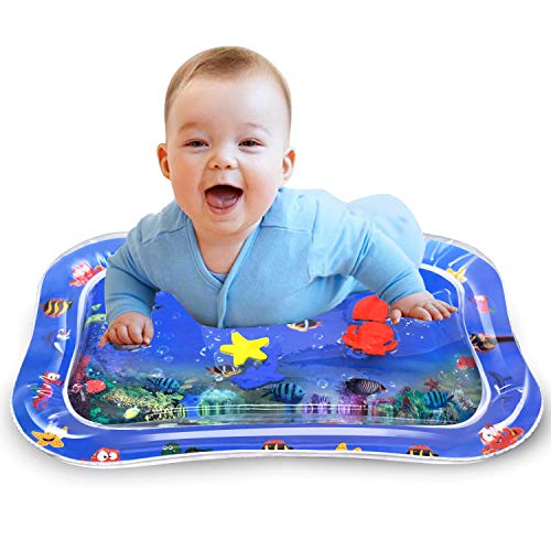 Book Cover BOIROS Baby Water Mat, Inflatable Tummy Time Playmat Leakproof Pat Perfect Fun Time Play Activity Center for Babies Infants Toddlers Baby'S Stimulating Growth Motor Skills Newborns Engaging Toys