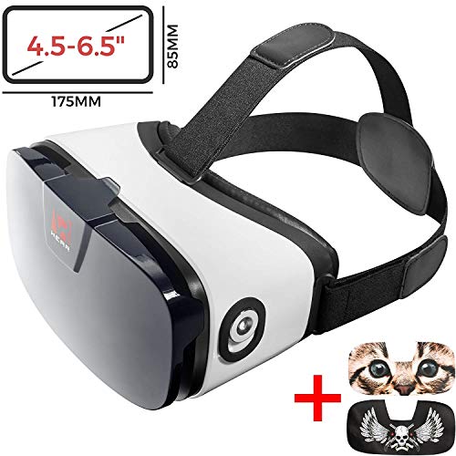 Book Cover VR Headset - Virtual Reality Goggles by VR WEAR 3D VR Glasses for iPhone 6/7/8/Plus/X & S6/S7/S8/S9/Plus/Note and Other Android Smartphones with 4.5-6.5