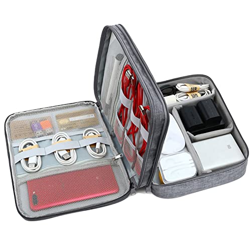Alena Culian Electronic Organizer Travel Universal Cable Organizer Bag Portable Waterproof Electronics Accessories Cases for Cable, Charger, Phone, USB, SD Card