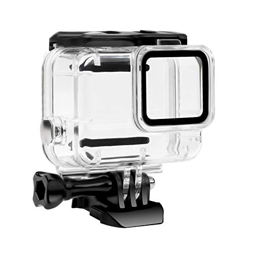 Book Cover FitStill Waterproof Housing Case for GoPro Hero 7 White & Silver, Protective 45m Underwater Dive Case Shell with Bracket Accessories for Go Pro Hero7 Action Camera