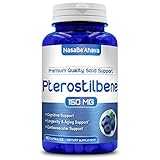 Extra Strength Pterostilbene Supplement | Vegan Friendly 150mg Pterostilbene Capsules | Antioxidant Supplement for Aging Heart Immune and Brain Support | Made in The USA (180 Day Supply)