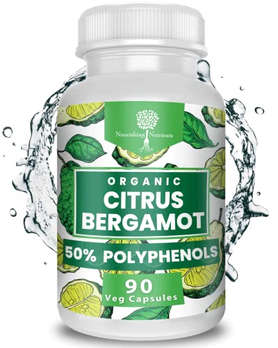 Book Cover Organic Citrus Bergamot- Only USDA Certified -Highest 50% Polyphenols- Vegan 90 caps- 3rd Party Tested-USA Made Supplement- Helps Maintain Cholesterol Levels, Sugar Levels, B-Pressure & Triglyceride