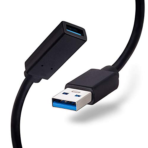 Short USB3.0 Extension Cable 2ft, SNANSHI USB 3.0 Extender Cord Type A Male to Female Extension Cable Compatible for USB Flash Drive, Card Reader, Hard Drive,Keyboard, Printer, Camera,Oculus VR, Xbox