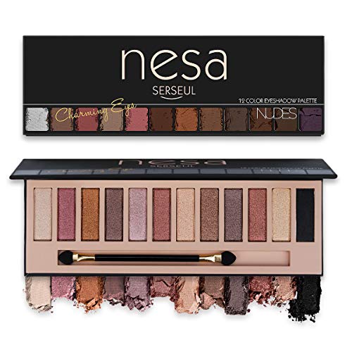 Serseul Nudes Eyeshadow Palette Highly Pigmented Eye Makeup 12 Colors