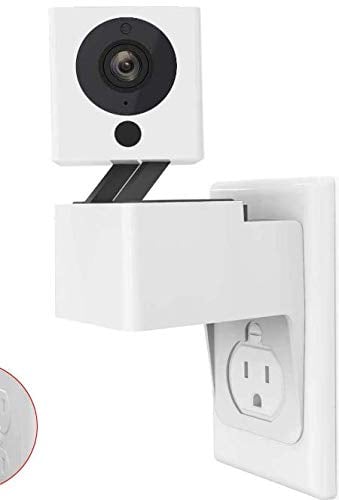 Book Cover Upgraded Wyze Cam Outlet Wall Mount, MYRIANN 2019 New Bracket for Wyze Camera and WyzeCam V2 with Space-Saving, No Messy Wires or Wall Damage (1 Pack)