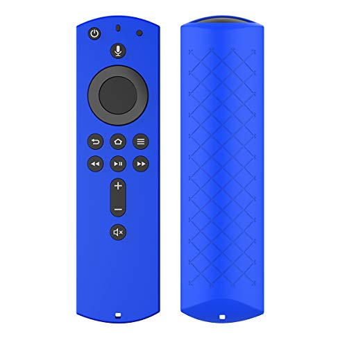 Book Cover CaseRoo Remote Cover/Case for Fire TV Stick 4K/Fire TV Cube/Fire TV(3rd Gen) w/Wrist Strap - Shockproof Lightweight Silicone [Anti Slip] Case Cover for All-New 2nd Gen Alexa Voice Remote Control,Blue