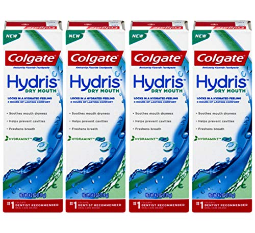 Colgate Anticavity Fluoride Toothpaste Hydris Dry Mouth, 4.2 Ounce (Pack of 4)