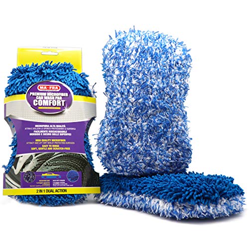 Mafra MA-FRA, Comfort Car Wash Pad, Microfiber Cloth with Double Action, Cleanses and Cleans Dirt, for a Deep Cleaning of The Bodywork