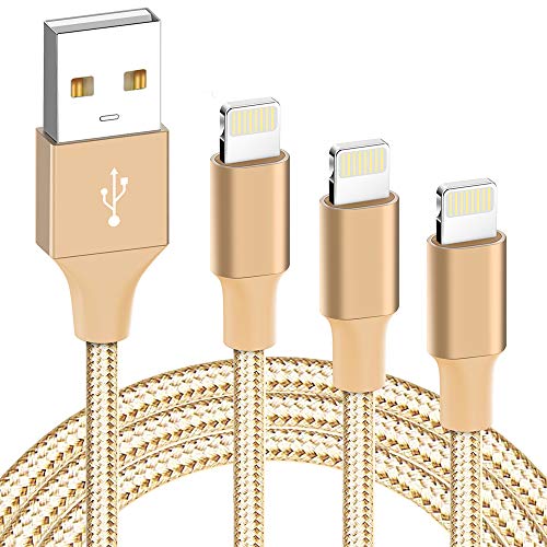 iPhone Charger, MFi Certified iPhone Cable- ilikable 3 Pack 3/6/10FT Nylon Braided Lightning Cable Compatible with iPhone 14 13 12 11 Pro Max XR X 8 8Plus 7 7Plus 6 6s SE iPad Air Pro