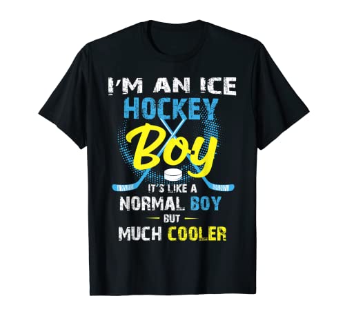 Funny Hockey Shirts For Kids, Normal Boy But Much Cooler Tee T-Shirt