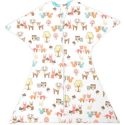 SleepingBaby Woodlands Zipadee-Zip Swaddle Transition Baby Swaddle Blanket with Zipper, Comforting Cozy Baby Swaddle Wrap and Baby Sleep Sack (Small 4-8 Months | 12-19 lbs, 25-29 inches | Woodlands)