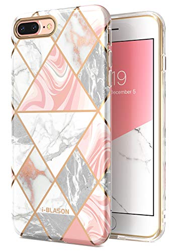 i-Blason Cosmo Lite Designed for iPhone 8 Plus Case/iPhone 7 Plus Case, Slim Stylish Protective Bumper Case with Camera Protection for iPhone 8 Plus 2017 / iPhone 7 Plus 2016 (Marble)