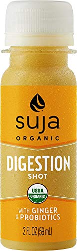 Suja Organic Cold-Pressed Digestion Shot with Ginger and Probiotics, 2 Fl Oz (Pack of 15)