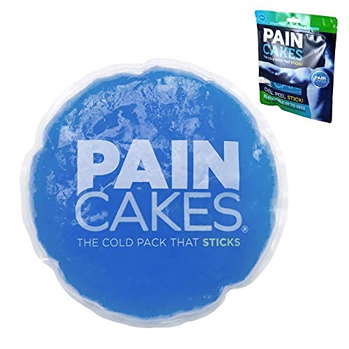 Book Cover PAINCAKES The Cold Pack That Sticks & Stays in Place - Reusable Cold Therapy Ice Pack Conforms to Body, 1 Large, 5