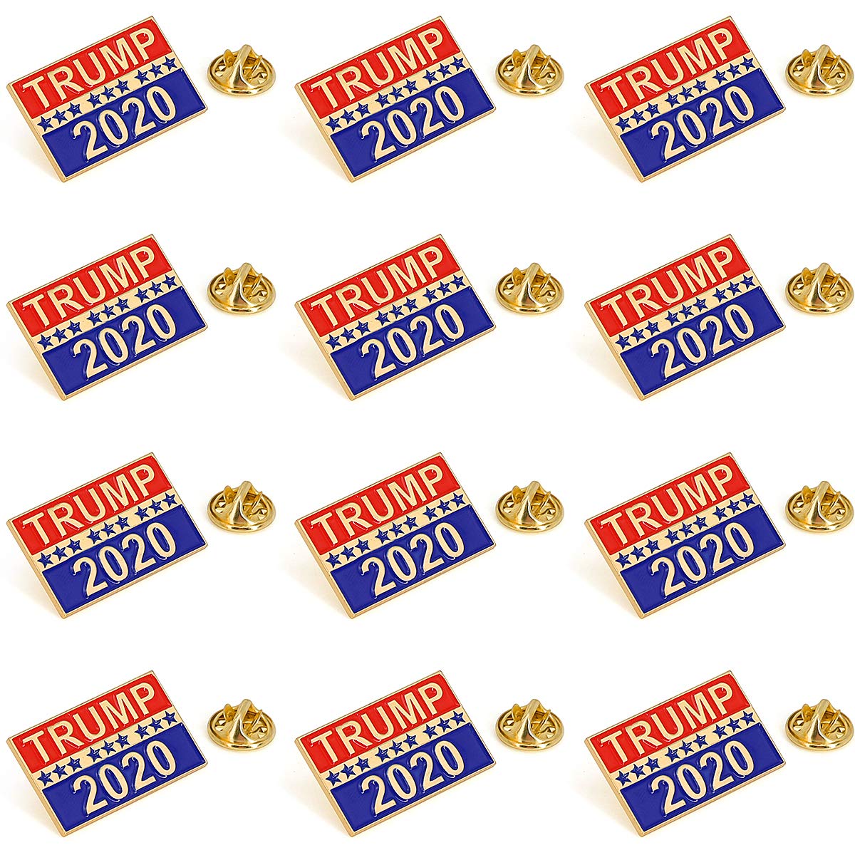 Donald Trump for 2020 President Election Pin-Pack of 12
