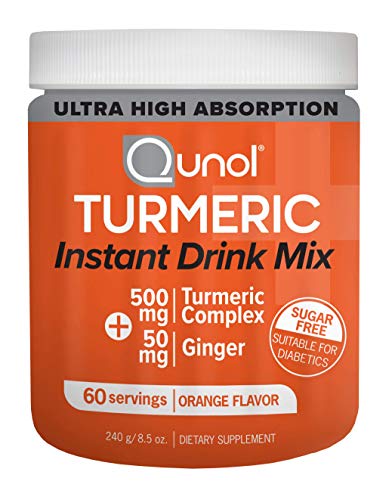 Book Cover Qunol Turmeric Curcumin Instant Drink Mix, Ultra High Absorption, 500mg + 50mg Ginger, Anti-Inflammatory & Joint Support, Dietary Supplement, 60 Servings