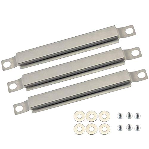 BBQ-Element Grill Crossover Burner Replacement Parts for Charbroil 463436215, 463441514, 463268107, 463436214, 463433016, Set of 3 Stainless Steel Carryover Tube for Thermos, Kenmore, Master Chef.