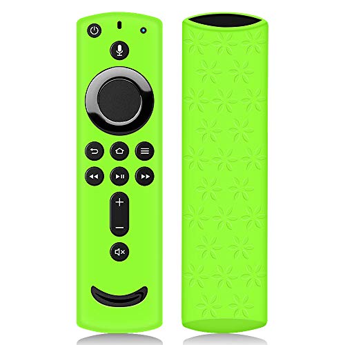 Remote Case/Cover for Fire TV Stick 4K, Protective Silicone Holder Lightweight [Anti Slip] ShockProof for Fire TV Cube/Fire TV(3rd Gen)Compatible with All-New 2nd Gen Alexa Voice Remote Control-Green