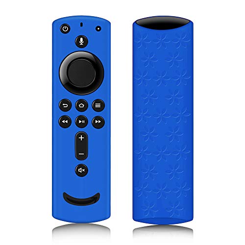 Book Cover Remote Cover for Fire TV Stick 4K, Silicone Remote case for Fire TV Cube/Fire TV(3rd Gen) Compatible with All-New 2nd Gen Alexa Voice Remote Control, Lightweight Anti-Slip Shockproof (Dark Blue)