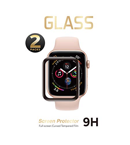 2 Pack - Liquid Tempered Glass Screen Protector Compatible for Apple Watch Full Coverage Protective Foil 9H 2.5D (40MM)