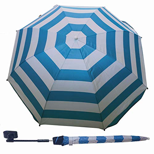 Book Cover Adjustable Umbrella with 360 Degree Swivel and Universal Clamp,Great for Beach Chairs, Bleachers, Strollers, Wagons, Wheel Chairs or Golf Carts