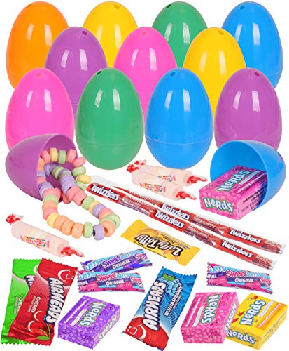 Kangaroo's Large Easter Eggs Candy Inside (100-Pack) Candy Filled Easter Eggs Nerds, Sour Patch