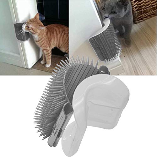 InnoPet Upgraded Version Cat Self Groomer with Catnip,Dog Cat Brush，Wall Corner Massage Comb,Grooming Brush.