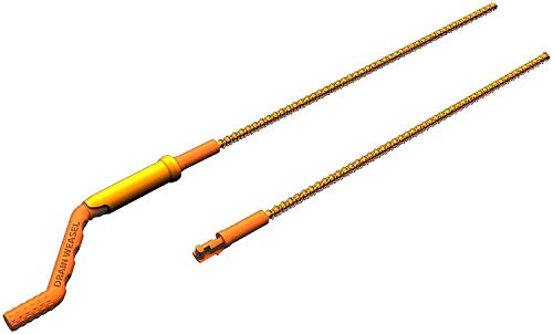 Book Cover FlexiSnake The Drain Weasel MAX - 30 inch - Drain Hair Clog Remover Tool with Rotating Handle & 2 Wand Refills - Thin, Flexible, Easy to Use on Most Drains & Grates - Made in USA - (2-Pack)