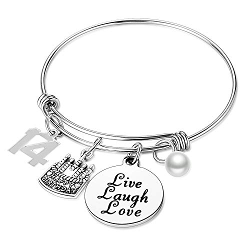 Nimteve Birthday Gifts for Her Expandable Bangle Birthday Bracelets for Women Charm Bracelet Happy Birthday Jewelry Gift Ideas