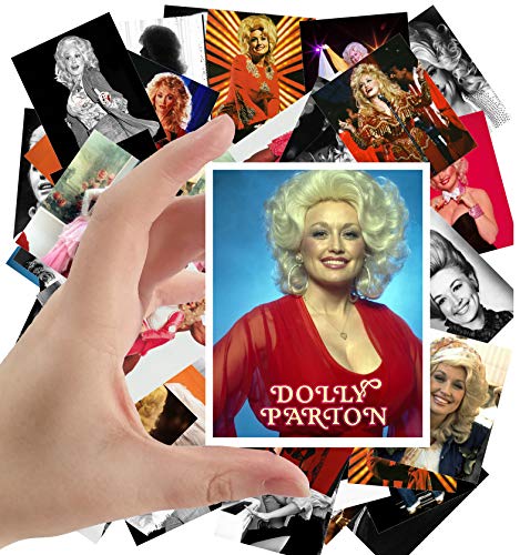 Large Stickers (24pcs 2.5"x3.5") DOLLY PARTON Country Folk Music Posters Photos Vintage Magazine covers