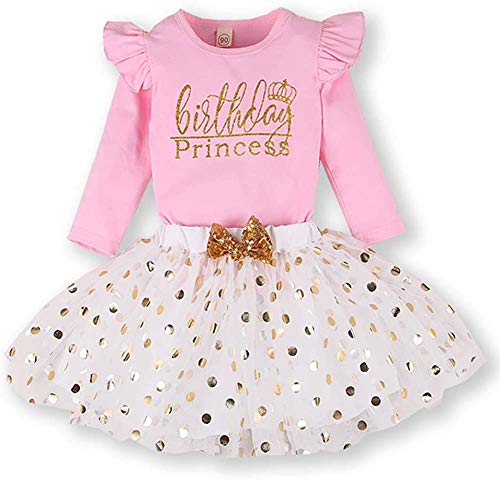 CM C&M WODRO Toddler Kids Baby Girls Birthday Princess Outfits Vest Sleeveless Tank Top Dot Mesh Tutu Skirt Set